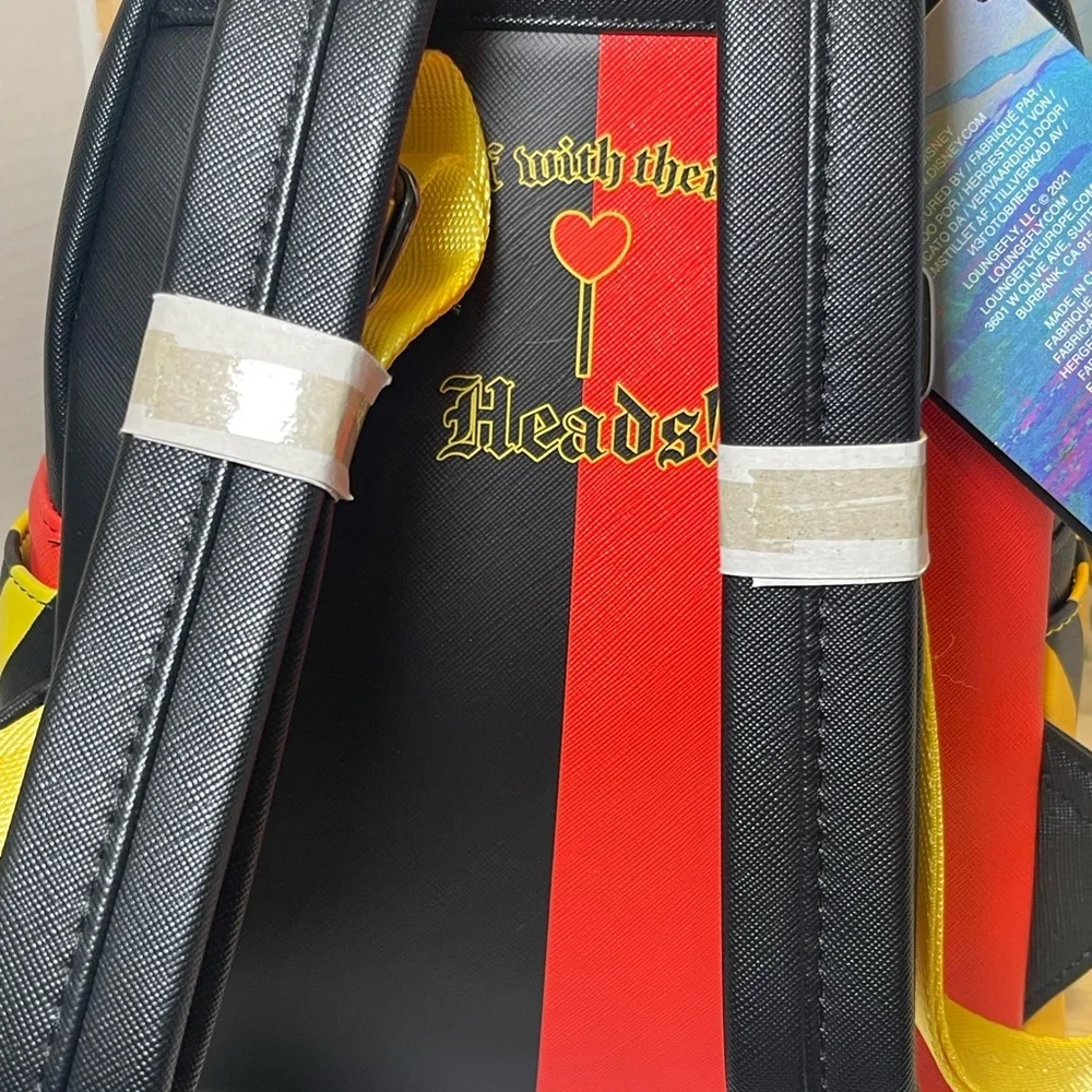 Loungefly Queen of Hearts Character Mini Backpack - Red, Yellow, Black, Green